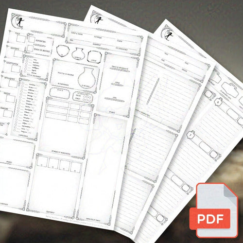 Premade Character Sheets